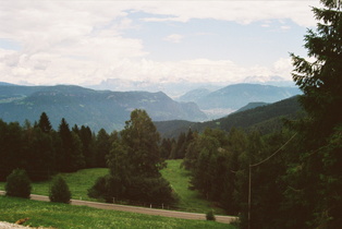kurz vor der Jausenstation Blick auf die Dolomiten