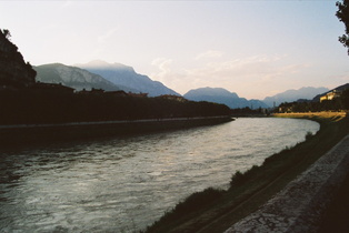 Abendstimmung in Trento an der Adige
