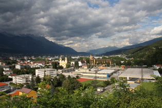 Blick Richtung Ostnordost über Innsbruck ins Inntal