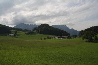 Berchtesgadener Land, im Hintergrund Watzmann und Hochkalter