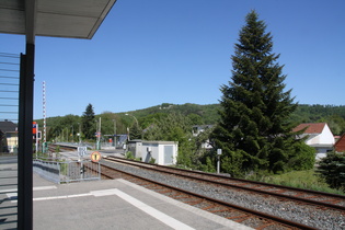 Blick vom Bahnhof Bad Lauterberg Barbis Richtung Harz