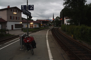 Bahnhof Fischen im Allgäu, Blick nach Norden