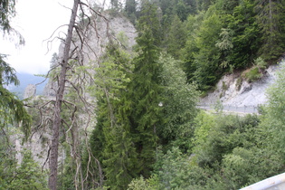 Rheinschlucht, Straße im Steilhang