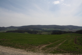 L580 beim Hangberg, Blick nach Süden auf den Burgberg