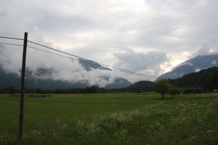 Aufweitung des Tal östlich von Bovec