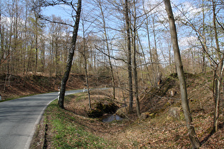 K69 "Köterbergstraße" zwischen Rischenau und Köterberg (Lügde), Blick bergab …