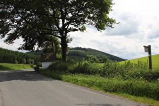 Pass zwischen Landenbeck und Kirchilpe, Passhöhe, Blick nach Süden …