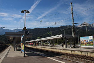 Bahnhof Garmisch-Partenkirchen, Blick nach Süden …