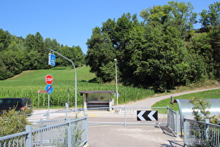 … und Blick über die Brücke nach Westen auf den Pustertal Radweg
