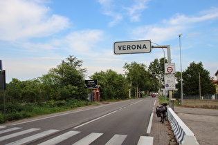 Westrand von Verona, dem Zielort der Tour