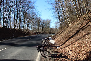 1. Sattelpunkt der Tour zwischen Steinberg und Reuberg, Blick nach Westen …