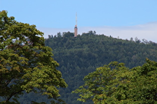 Zoom auf den Gipfel mit dem Merkurturm
