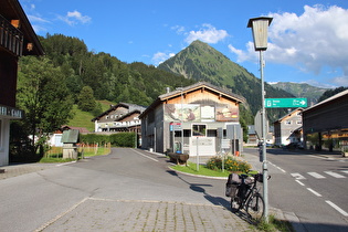 oberes Ende des „Radweg Bregenzerwald“ in Schoppernau