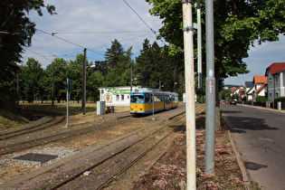 Endpunkt der meterspurigen Überlandstraßenbahn „Thüringerwaldbahn“
