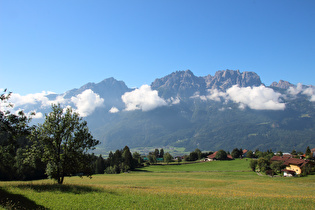 Etappenstart, Blick über das Drautal auf die Lienzer Dolomiten