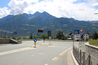 Nordrand von Aosta, Blick bergab …