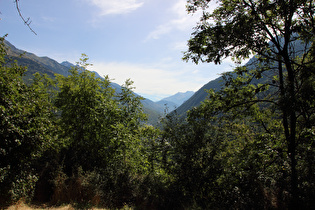 oberhalb von Les Grandes Seignièrs, Blick talaufwärts ins Vallée de l'Arc …