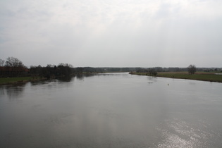 die Weser bei Schlüsselburg, Blick nach Süden