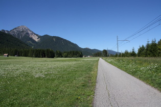 Drauradweg östlich von Toblach, Blick nach Westen