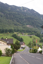 Brünigpass, unteres Ende der Nordrampe in Giswil, der letzte steilere Streckenabschnitt dieser Tour