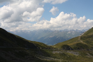 Penser Joch, Passhöhe, Blick Richtung Stubaier Alpen