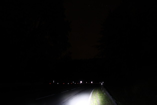 Rumohrtalstraße im Scheinwerferlicht