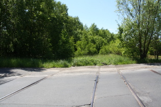 stillgelegte Bahntrasse in Epterode, Blick nach Süden