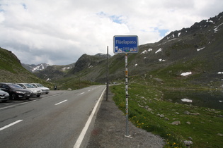 Flüelapass, Schild auf der Passhöhe