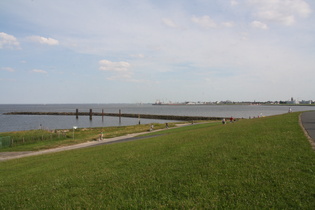 Blick auf Cuxhaven und die Elbemündung