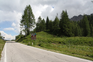 Sella di Ciampigotto, Blick nach Osten auf die Passhöhe