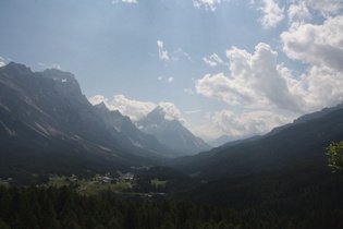 Blick nach Süden ins Valle d'Ampezzo