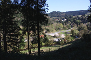 westlich oberhalb von Wildemann, Blick auf den Ort