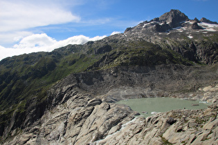 der Gletschersee und die ersten Meter der Rhone