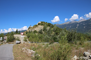 Reste des prähistorischen Bergsturzes an der Rhone-Route
