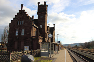Tourstart am Bahnhof Stadtoldendorf, Blick nach Südosten …