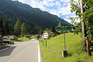 unteres Ende der Silvretta-Hochalpenstraße im Montafon