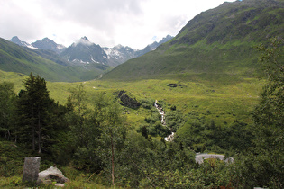 der Kromerbach und Berge der Silvrettagruppe