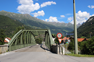 Innbrücke in Prutz, Blick ins Kaunertal