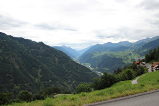Blick über Untergaiswies ins Oberinntal talaufwärts …