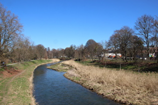 die Leine in Göttingen, Blick flussabwärts …