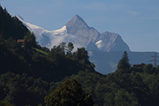 Zoom auf Mittelhorn, Wetterhorn und Schwarzwaldgletscher
