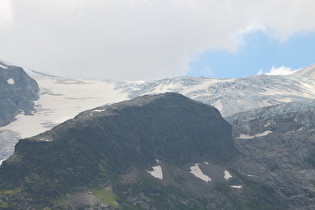 Zoom auf den Bockberg und den oberen sichtbaren Bereich des Steingletschers