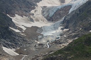 Zoom auf das Gletschertor des Steingletschers