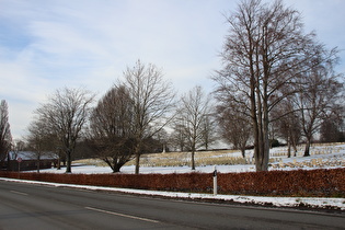 Blick über den Englischen Friedhof zum Gipfel des Heisterberges