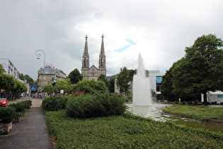 in Baden-Baden, Augustaplatz und Evangelische Stadtkirche