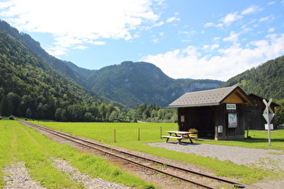 Haltestelle Reuthe der Bregenzerwaldbahn