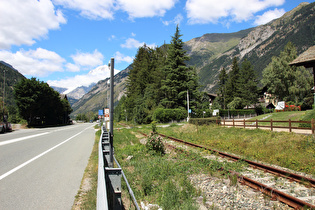 unterhalb von Morgex, derzeit inaktive Bahnstrecke Aosta-Pré-Saint-Didier