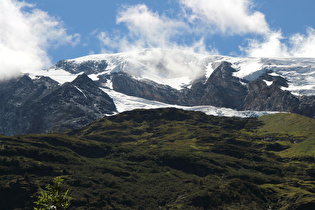 >Zoom auf Glacier de la Savinaz und Glacier de la Martin darunter