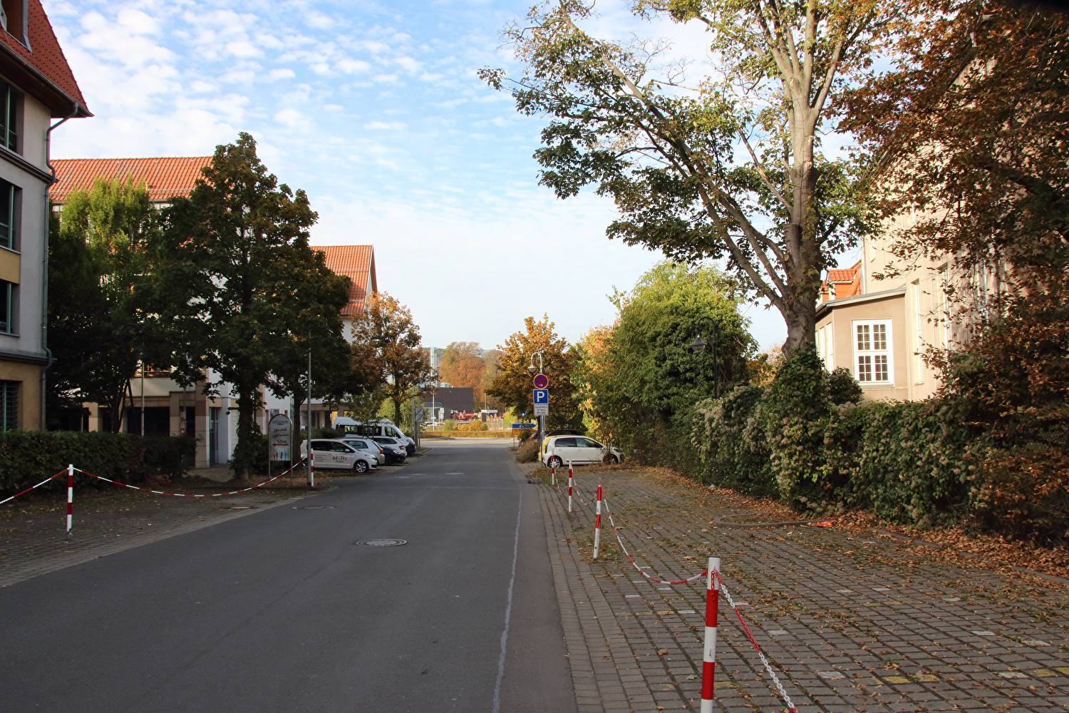 kurz nach Etappenstart in Wernigerode, Blick zum Brocken